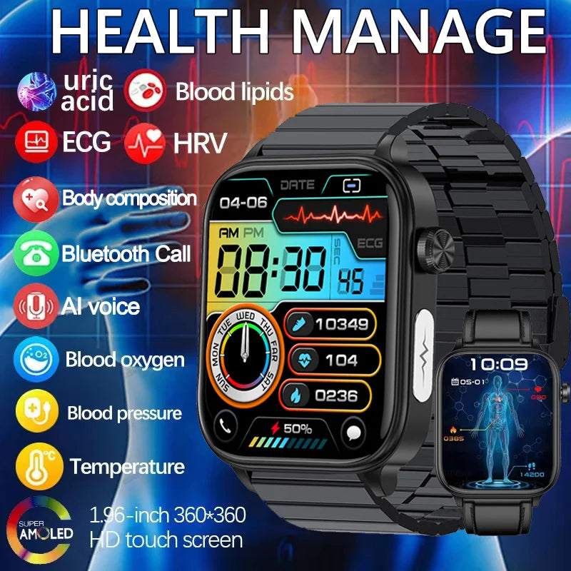 Smartwatch con Diagnóstico AI y ECG para Hombre