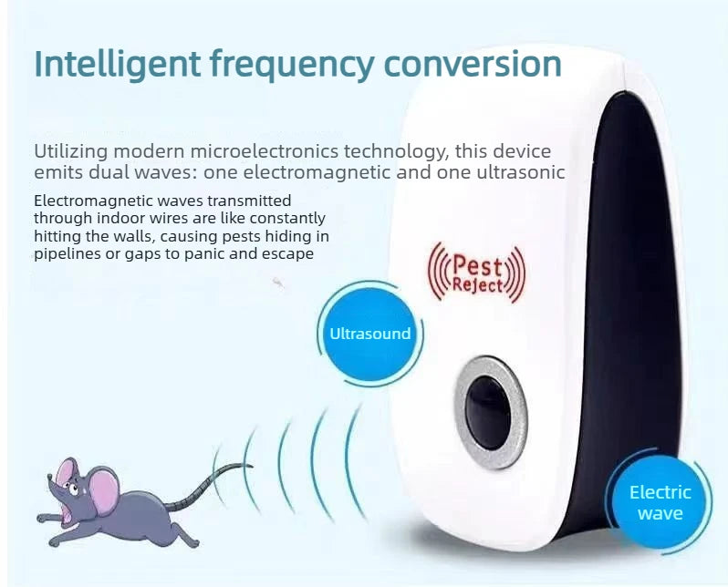 Repelente ultrasónico de plagas enchufable, control electrónico de insectos, repelente de mosquitos para el hogar, repelente de ratones, hormigas, arañas, cucarachas