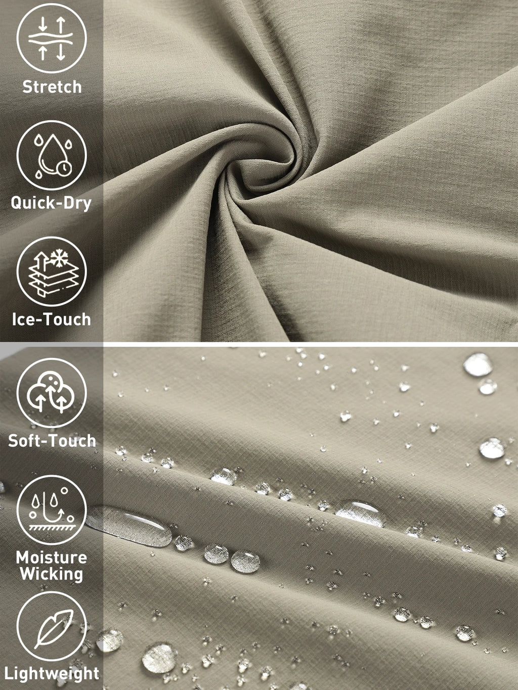 Pantalones Cargo Convertibles para Hombre, Senderismo Impermeable