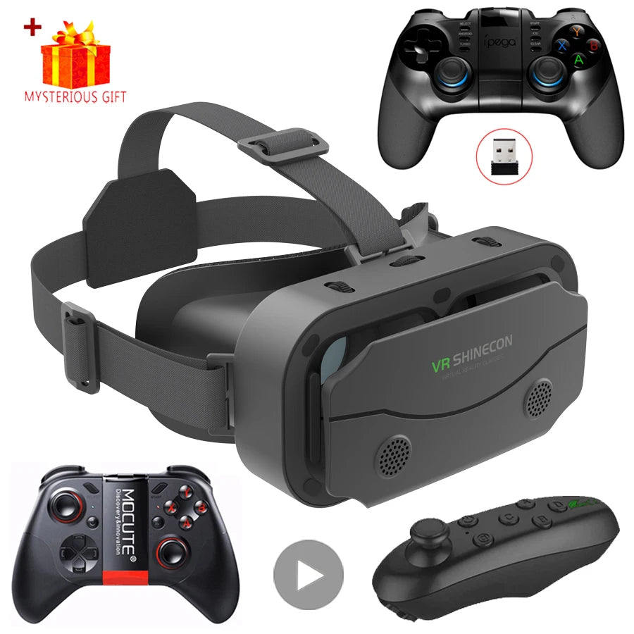 Gafas de realidad Virtual 3D VR, dispositivos de auriculares, lentes de casco, gafas inteligentes para teléfonos inteligentes, teléfono móvil, juego de visor Viar