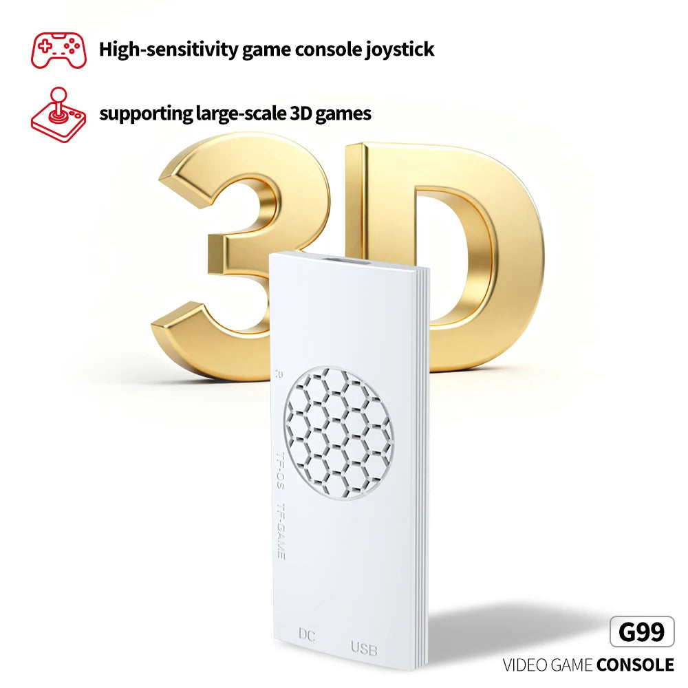 Consola de juegos con procesador de 8 núcleos G99 para P1/P2/FC (más de 35 emuladores) con pantalla HD 4K, frecuencia de 2,2 GHz y soporte multilingüe