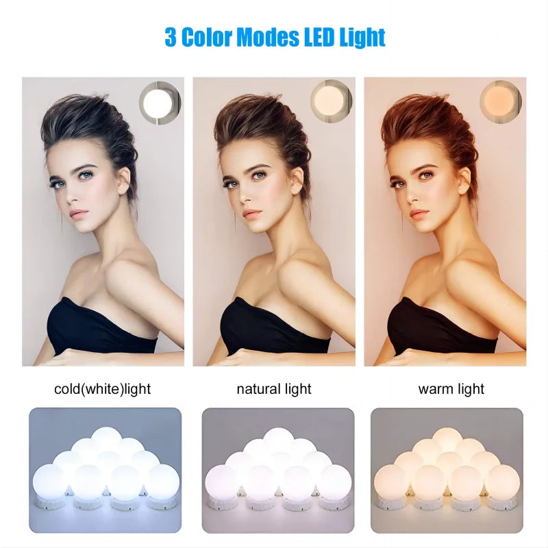 Luces LED para Espejo de Maquillaje Hollywood USB
