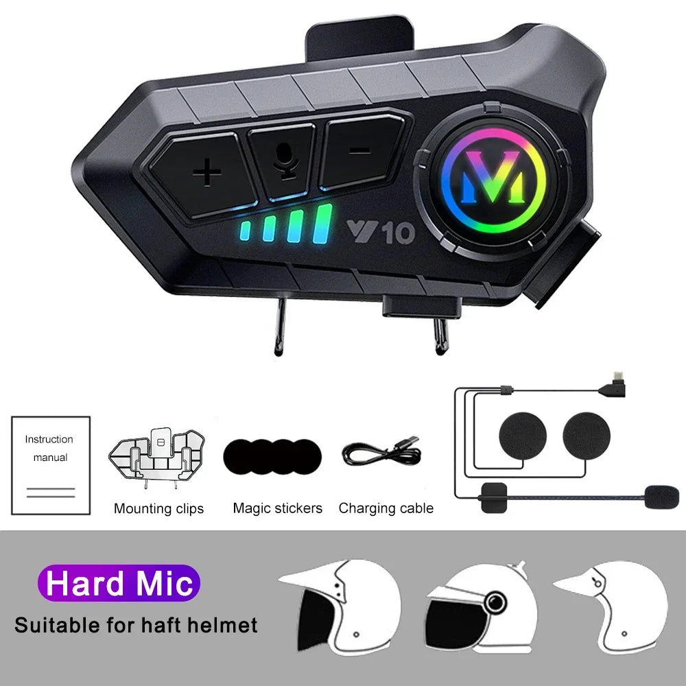 Y10 Kit Bluetooth para Casco de Moto Manos Libres