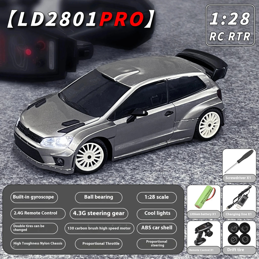 LDRC RC Drift Car 2801PRO 2802PRO 2803PRO 2804PRO 1/28 4WD con giroscopio totalmente proporcional acelerador y dirección coche Juguetes