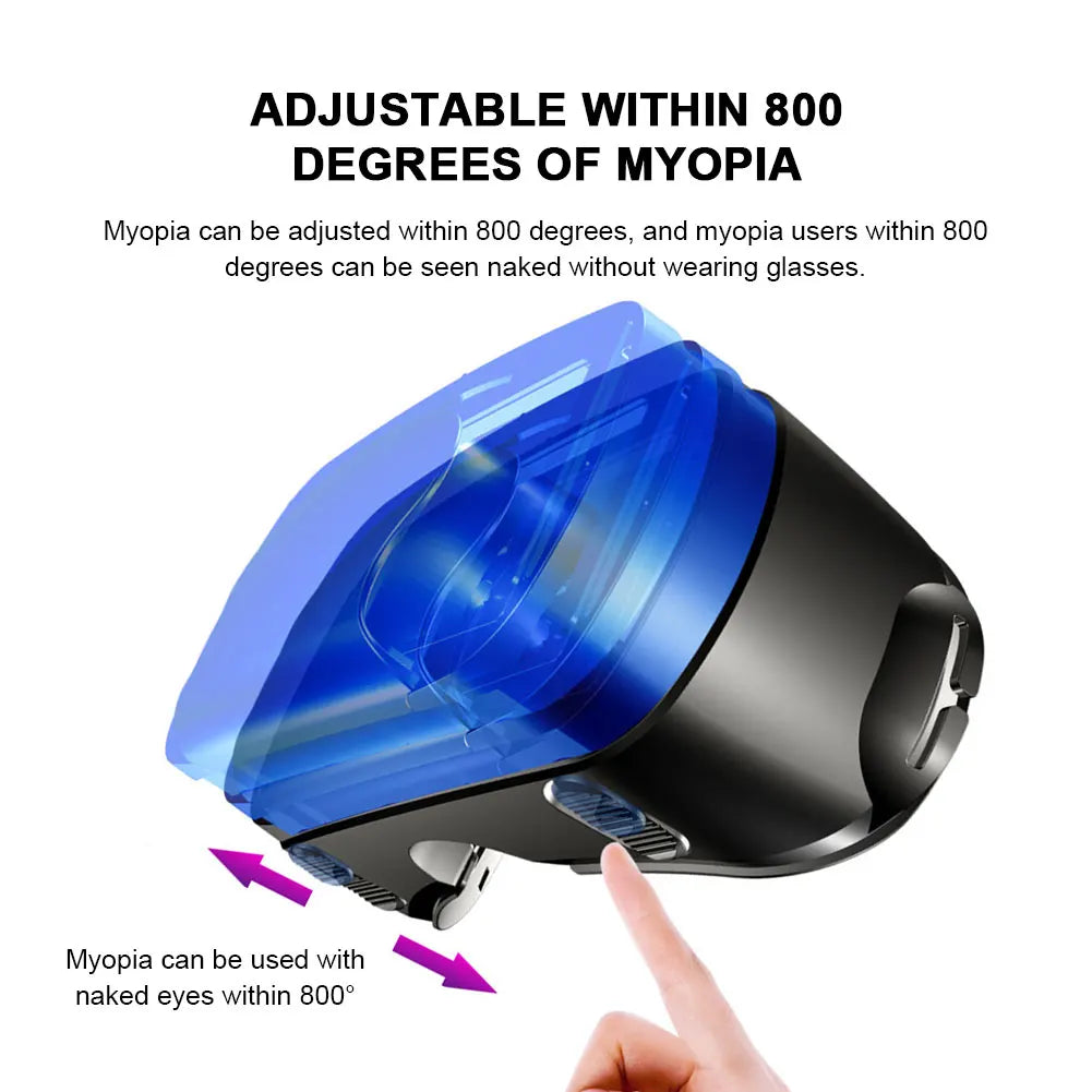 VRG Pro 3D gafas de realidad Virtual VR dispositivos auriculares Viar gafas lentes de casco inteligentes para teléfonos inteligentes visor dispositivos móviles
