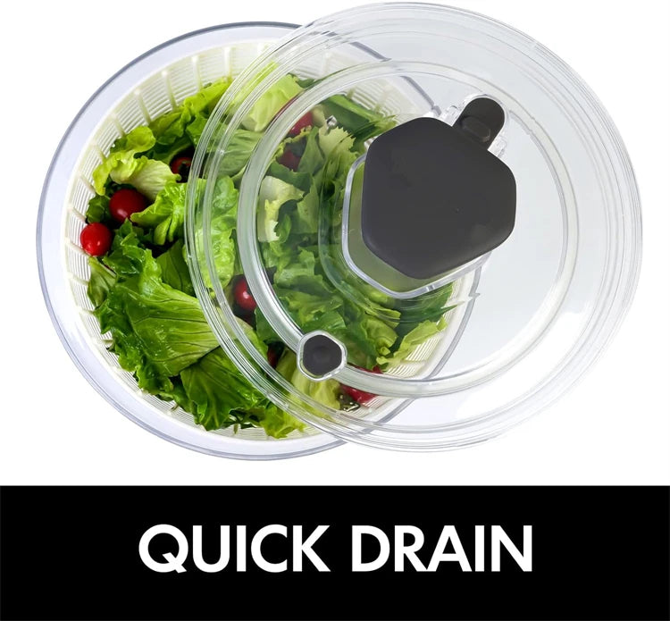 LMETJMA-espeador de ensalada de 6,3 QT, secador de lechuga grande, Spinner de una sola mano, fácil de presionar, secador de verduras grande, mezclador de ensalada, lavadora JT251