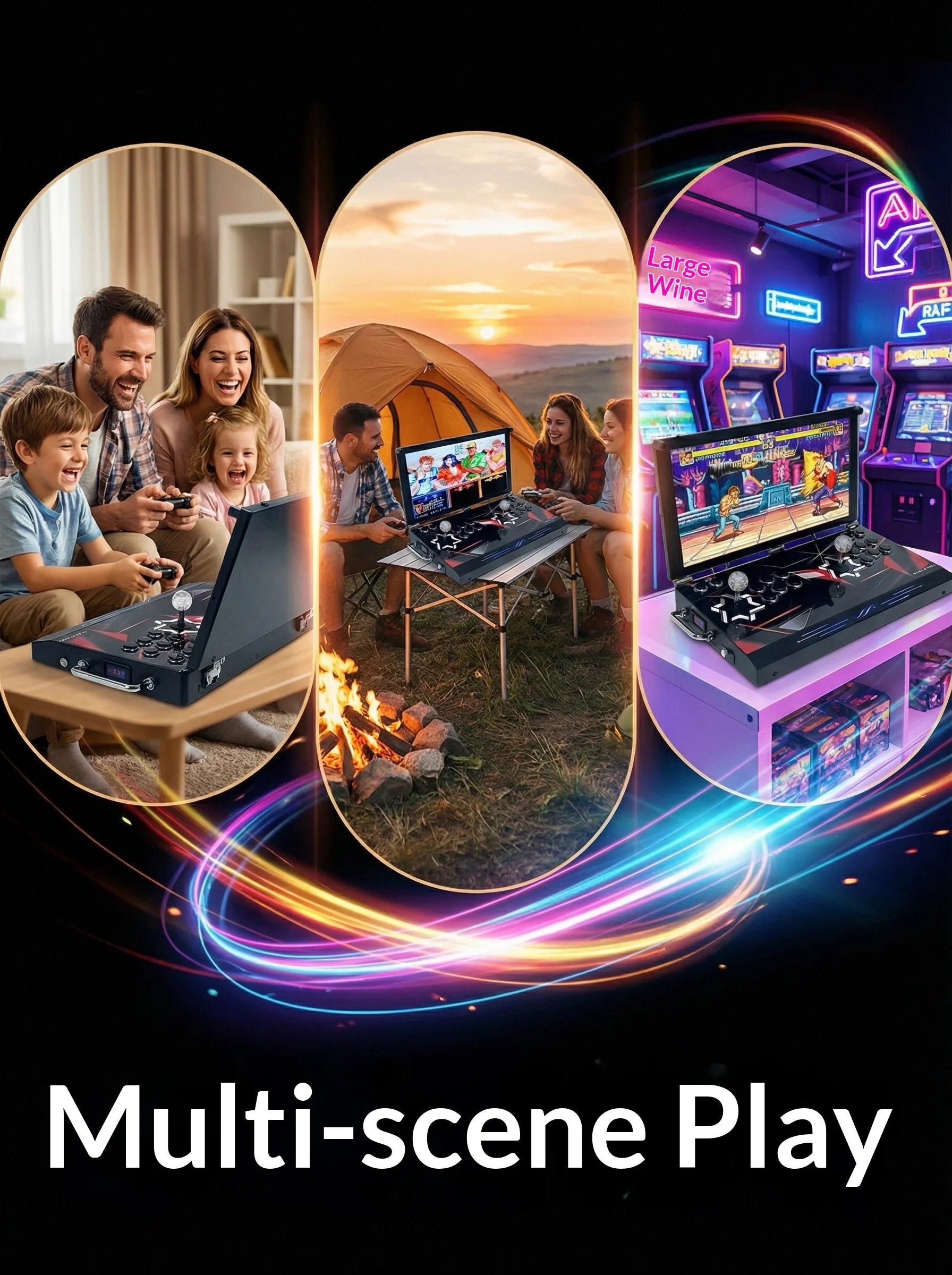 Consola de juegos para el hogar con pantalla grande de 21 pulgadas, juegos integrados de lucha para dos jugadores, sin retraso, consola de juegos Arcade Street Fighter, novedad de 2026