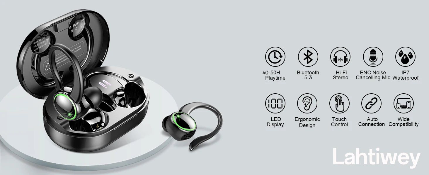 Auriculares Bluetooth Deportivos IP7 Cancelación Ruido