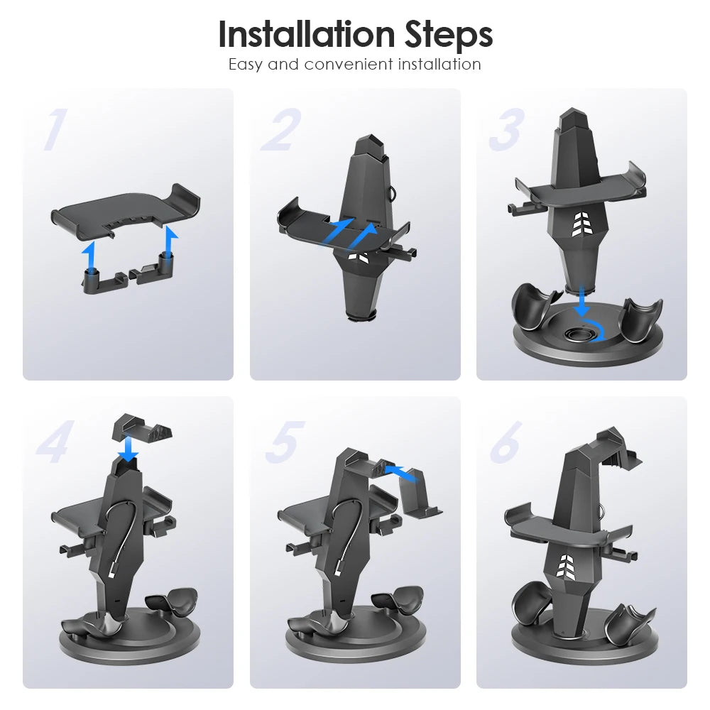 Estación de carga para gafas de realidad virtual, Gamepad almacenable, accesorios para dispositivos de realidad virtual, soporte de pantalla de escritorio para Quest2/Quest3
