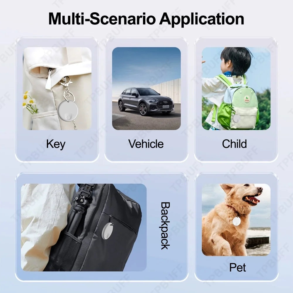 Localizador GPS de Doble Sistema Google y Apple, Rastreador de Ubicación Google Find My, Mini Dispositivo GPS para Motocicleta, Etiqueta Bluetooth Inalámbrica