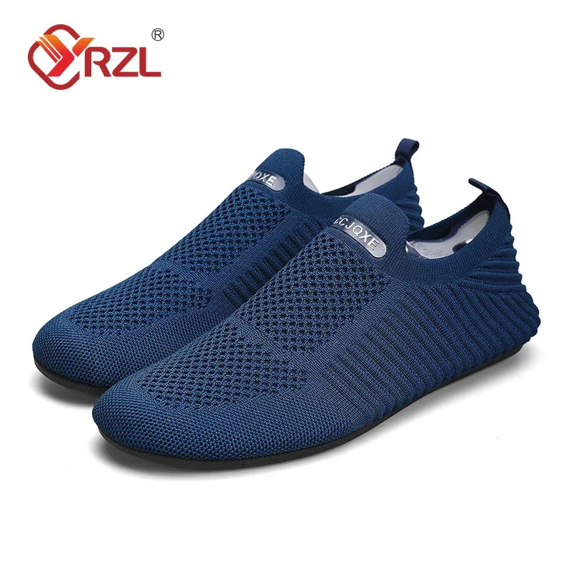 Mocasines de Conducción para Hombre YRZL - Planos Malla Sin Cordones