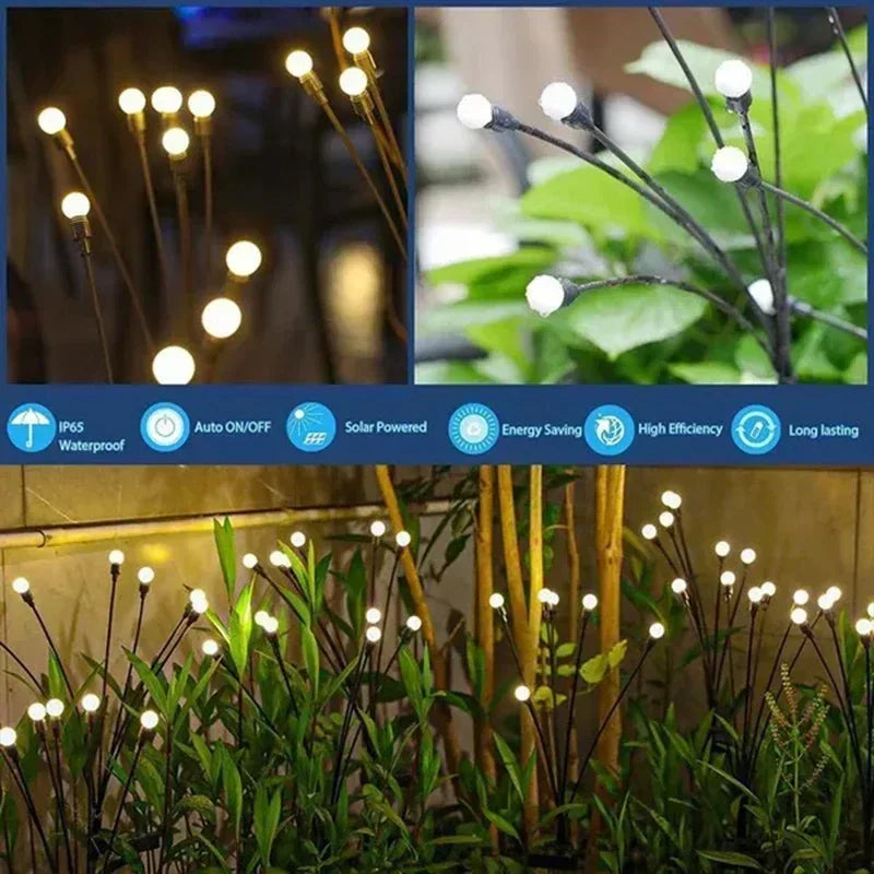 Luces LED Solares de Luciérnaga para Jardín