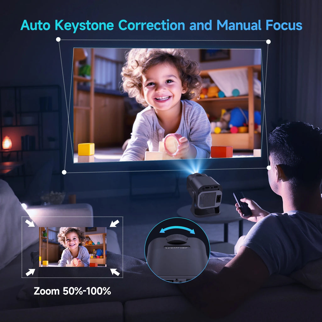 Magcubic HY320 Mini proyector nuevo nativo 720P Android 11 4K 300ANSI Wifi6 BT5.0 cine portátil al aire libre 180 °   Proyector giratorio