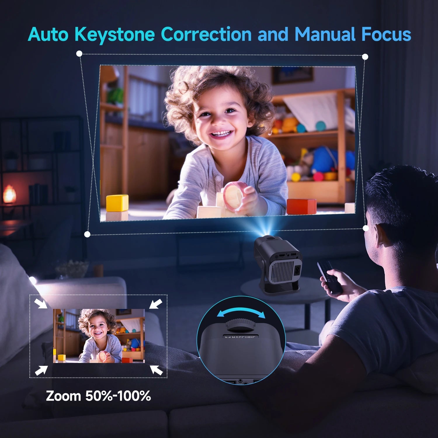 Magcubic HY320 Mini proyector nuevo nativo 720P Android 11 4K 300ANSI Wifi6 BT5.0 cine portátil al aire libre 180 °   Proyector giratorio