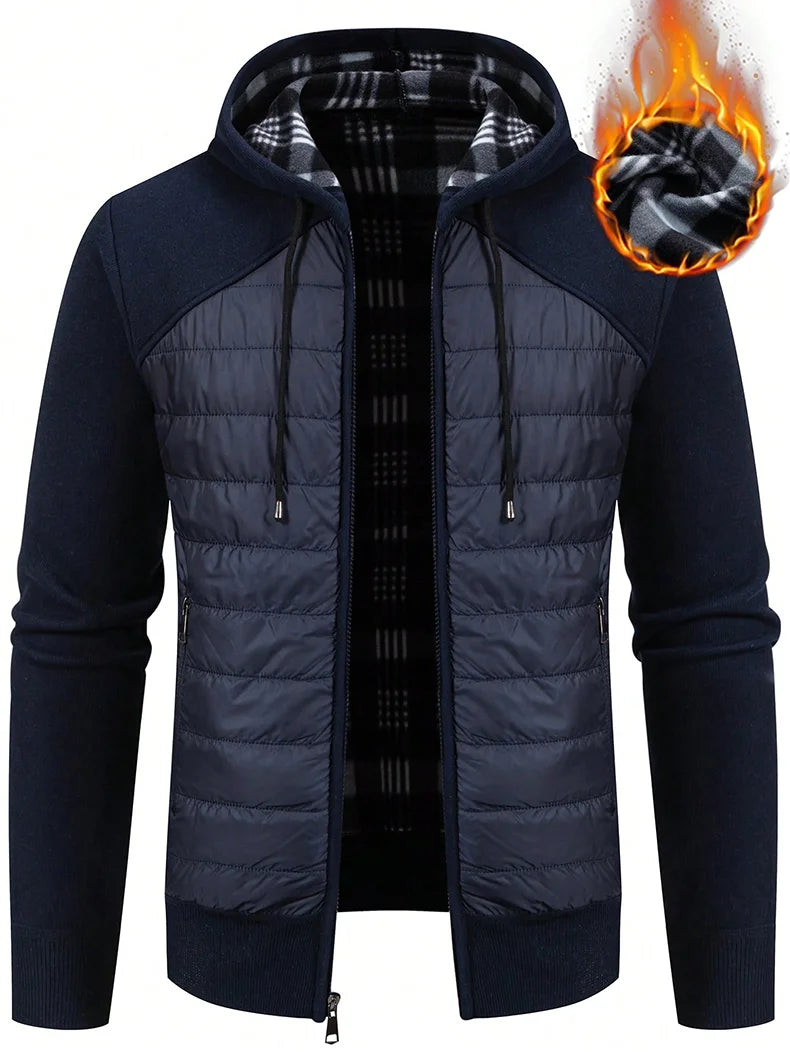 Cárdigan de Punto con Cremallera para Hombre | Bolsillos y Cuello Alto