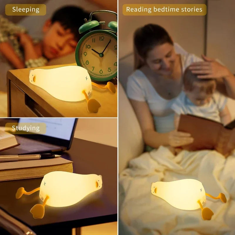 Luz nocturna de silicona suave: lámpara de noche regulable de 3 niveles con control táctil recargable por USB para guardería, niños, bebés y decoración de regalo