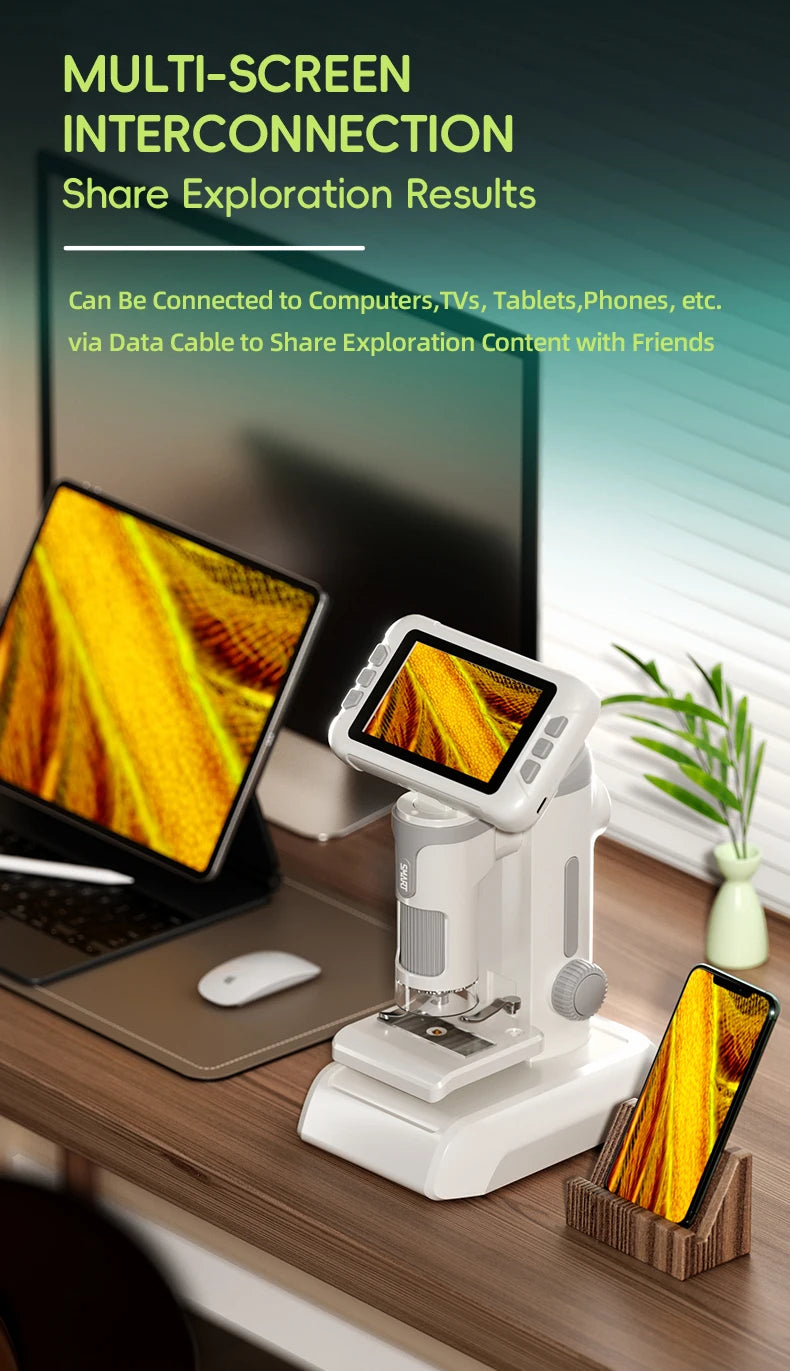Microscopio Digital 3 en 1 1600X para Niños, Educativo