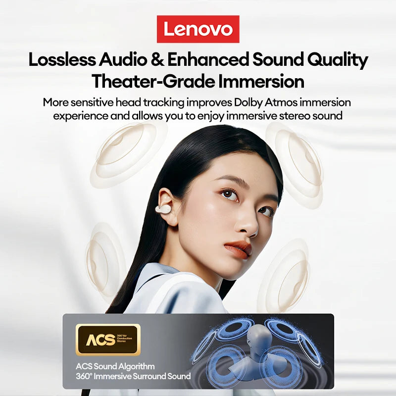 Auriculares Lenovo LP25 OWS Bluetooth 5.4 con Clip Inalámbricos
