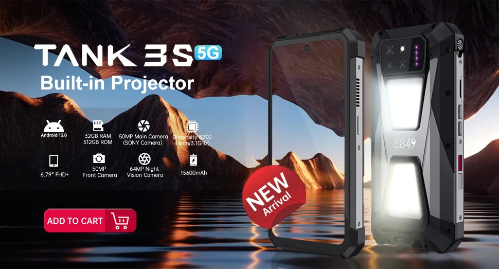 Smartphone Resistente 8849 Tank 2 PRO con Proyector DLP y Cámara 100MP