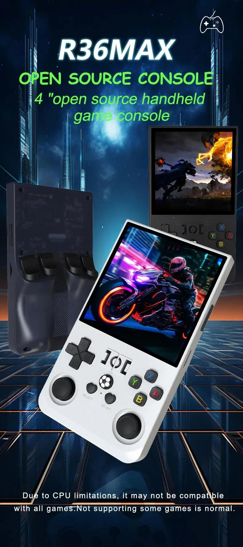 Consola de Videojuegos Retro R36MAX, Sistema Linux, Pantalla IPS 4.0 Pulgadas