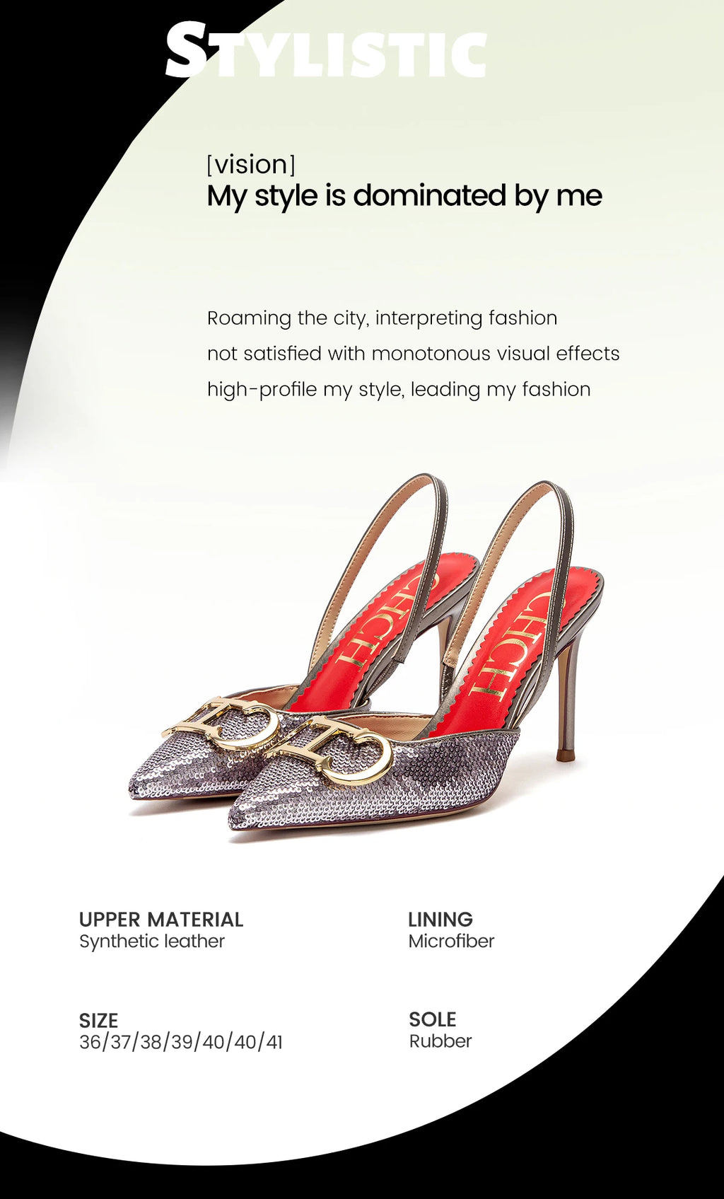 Stilettos de Mujer Punta Fina con Tiras y Plataforma 9 cm