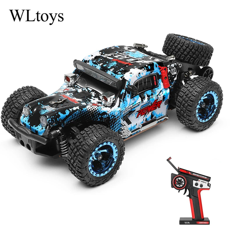 Coche RC 1/28, 4WD, 30 Km/H con Luces LED y Chasis de Metal