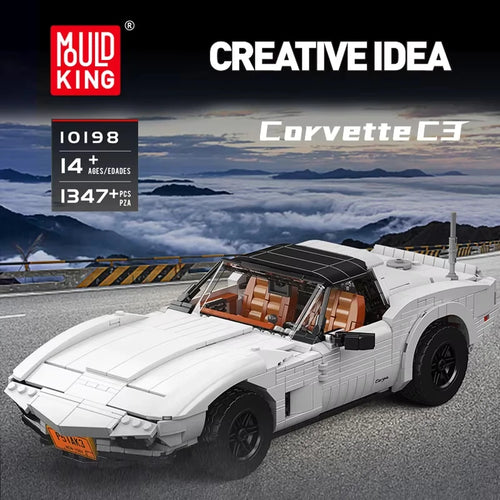 1347 Uds. Conjunto de bloques de construcción de automóviles Vintage C3 técnico Oldtime Super Sport Car Brick Set juguetes para niños regalos de navidad