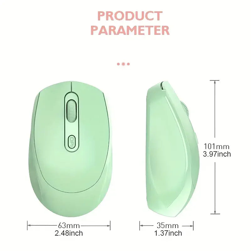 Ratón inalámbrico compatible con Bluetooth, ratón ergonómico para ordenador, ratón óptico para PC con receptor USB, ratón inalámbrico de 2,4 Ghz para ordenador portátil