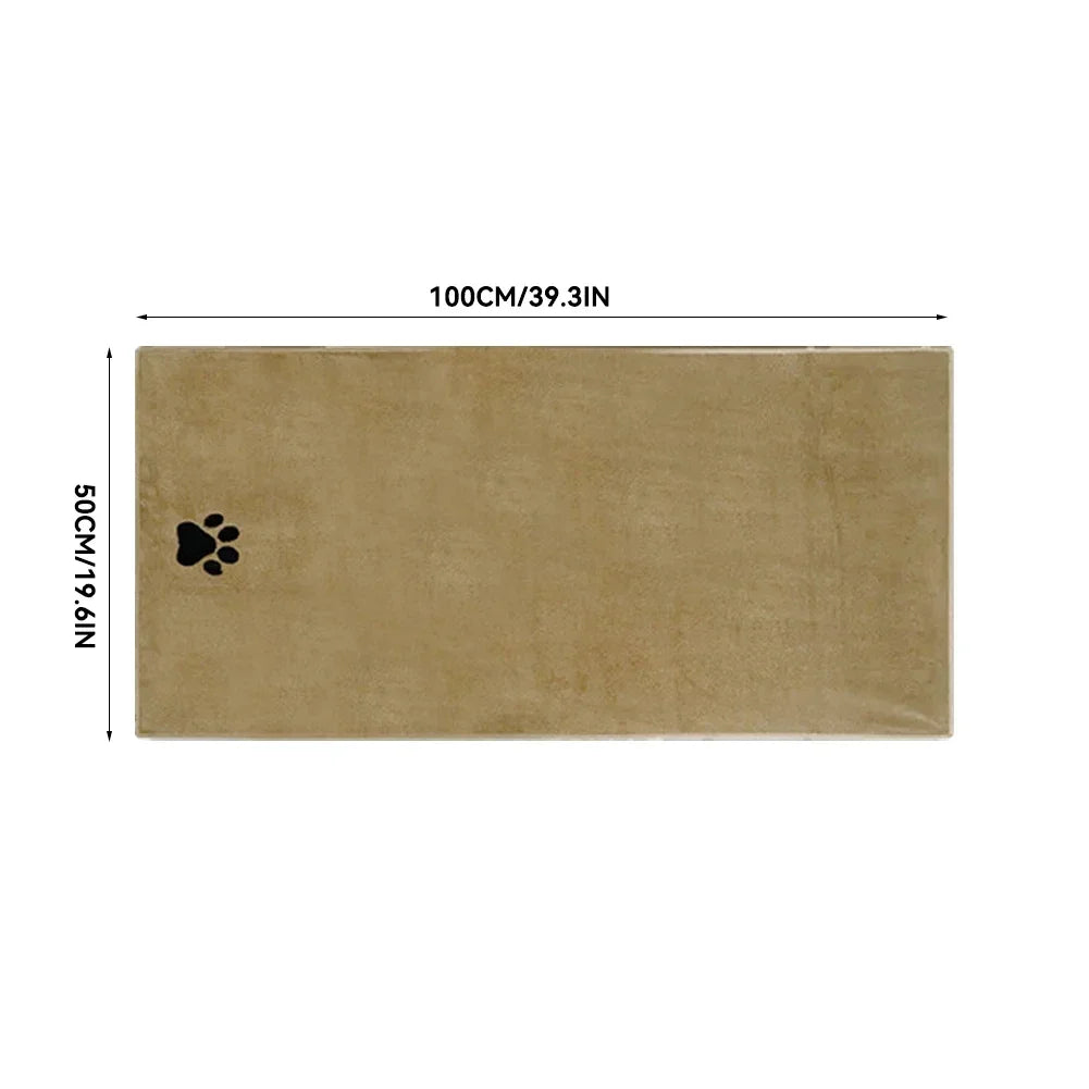 Toalla de Microfibra para Mascotas - Bordada, Suave y Absorbente