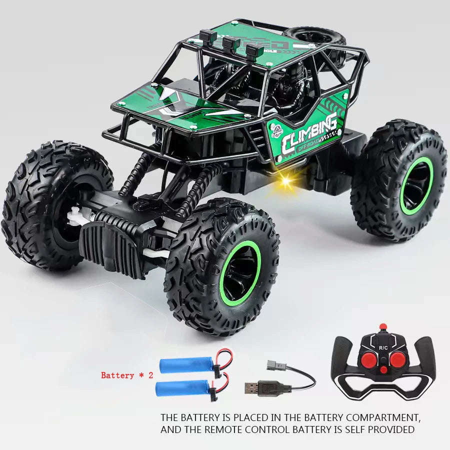 Coche RC 1:16 2WD con Luces LED, 20 KM/H, Todoterreno, Regalos para Niños