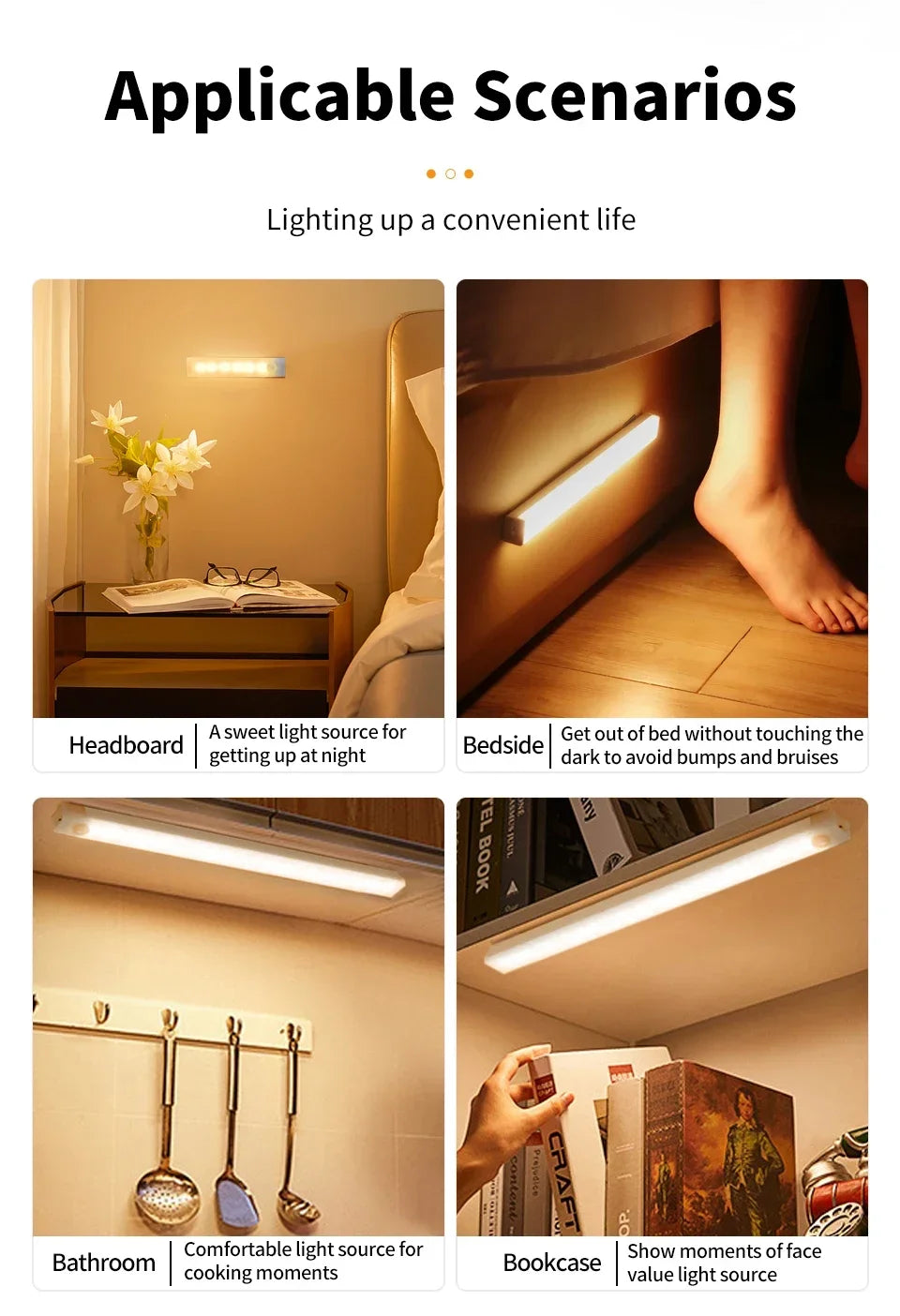 Barra de Luces LED con Sensor de Movimiento para Armario