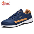 Zapatos YRZL para hombre, zapatillas impermeables para caminar para primavera y otoño, zapatos deportivos de cuero para hombre, zapatillas cómodas antideslizantes para hombre