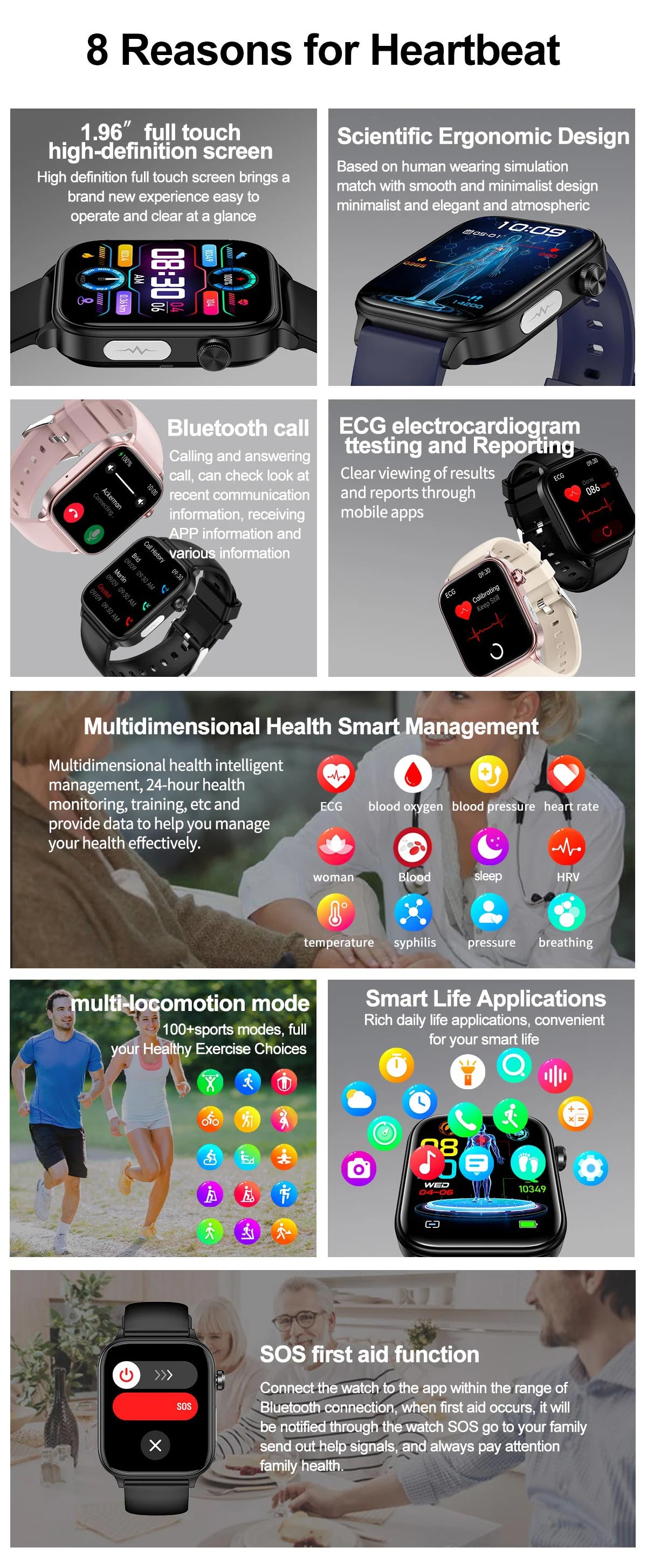 Reloj Inteligente ECG+PPG Bluetooth para Xiaomi