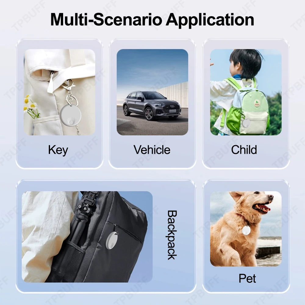 Localizador GPS de Doble Sistema Google y Apple, Rastreador de Ubicación Google Find My, Mini Dispositivo GPS para Motocicleta, Etiqueta Bluetooth Inalámbrica