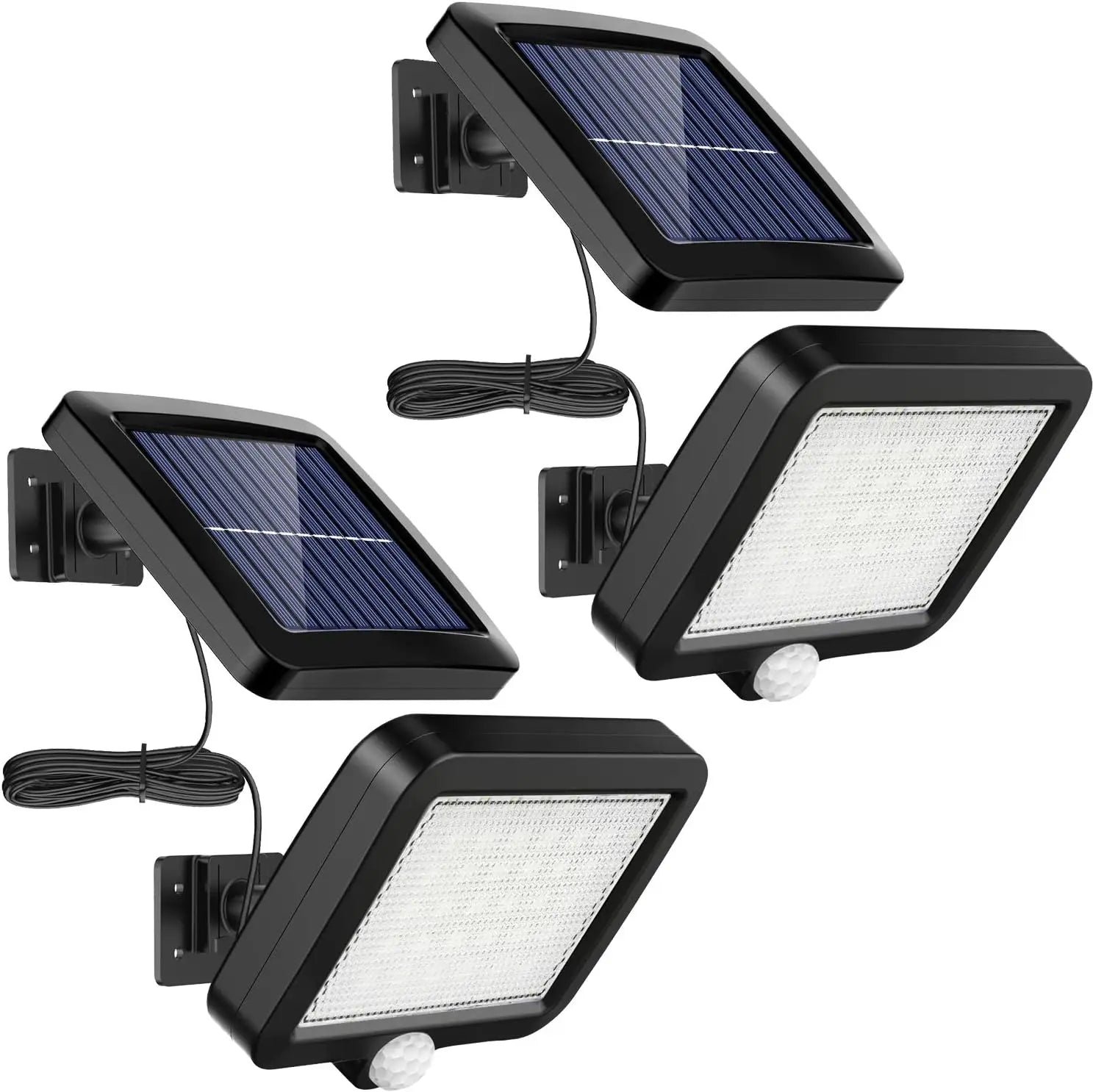 Luz Solar 56 LED Exterior con Sensor de Movimiento y Cable 5m