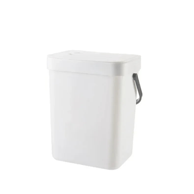 Cubo de basura colgante con tapa silenciosa de 3L a 12L para cocina y baño