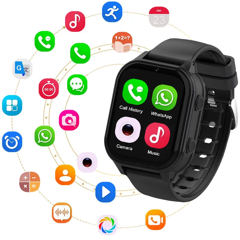 Reloj Inteligente 4G para Niños con GPS, WiFi, SOS, Whatsapp KT19Pro MAX Android 8.1 con Videollamada, Cámara y Monitor