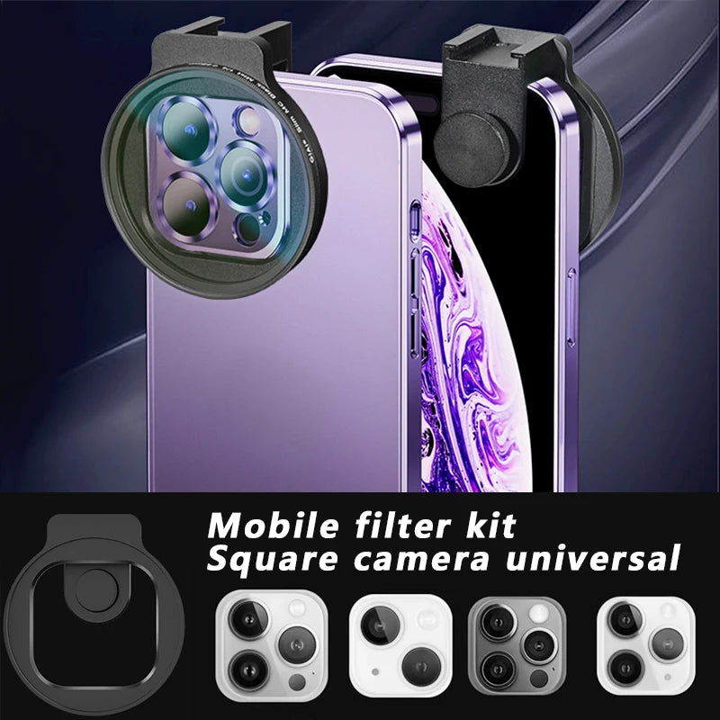 Kit Filtros de Fotografía 67mm con Clip para Smartphone