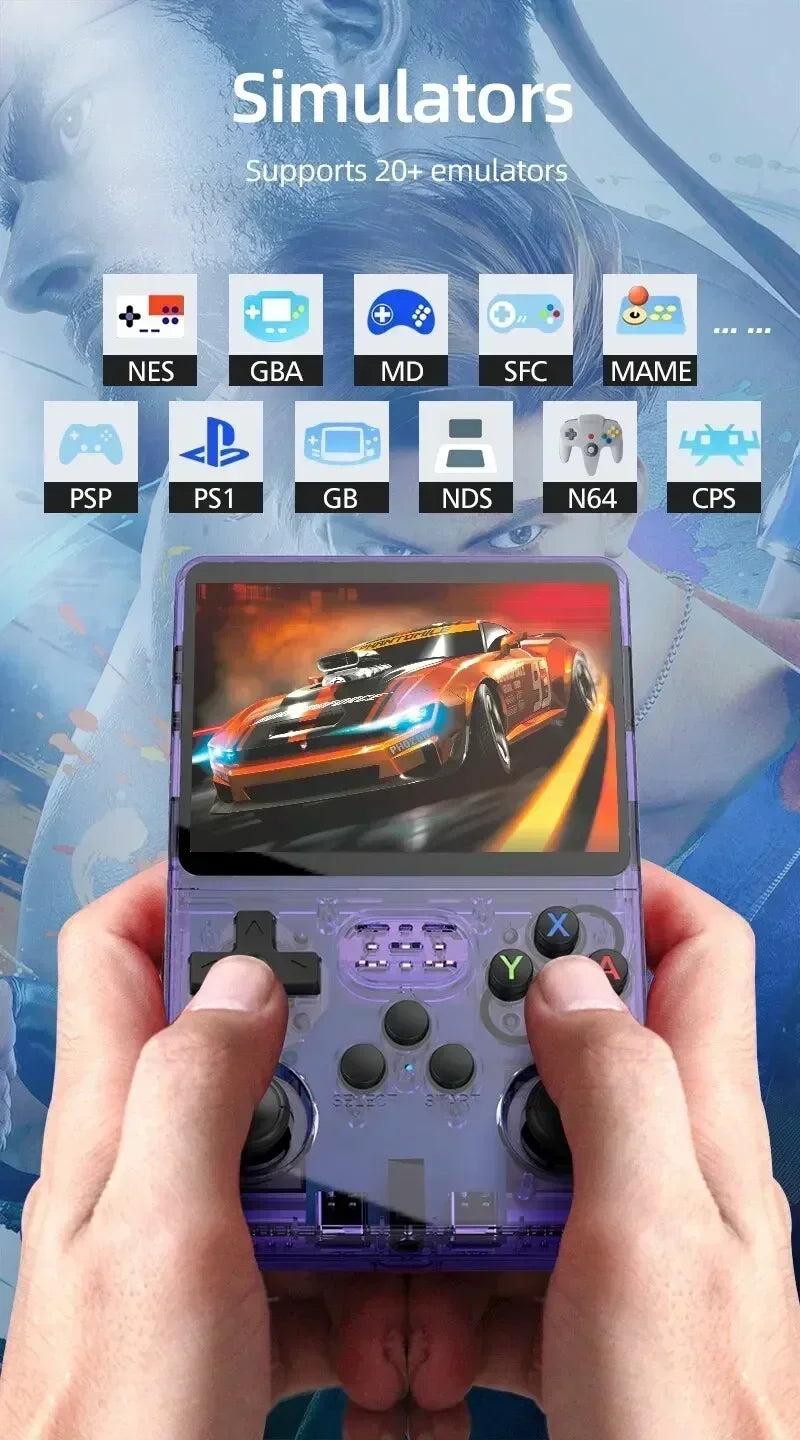 Consola de Videojuegos Retro Portátil R36S, Sistema Linux, Pantalla IPS 3.5 Pulgadas