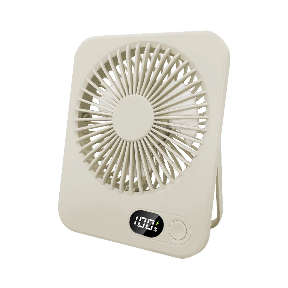 Mini Ventilador de Escritorio USB Recargable Silencioso