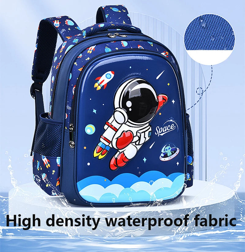 Mochila Escolar Impermeable con Astronauta 3D para Niños