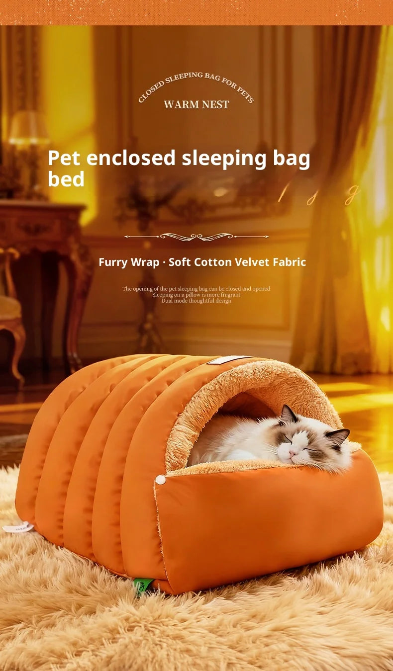 Cama Cueva para Gatos - Suave, Lavable y Antideslizante
