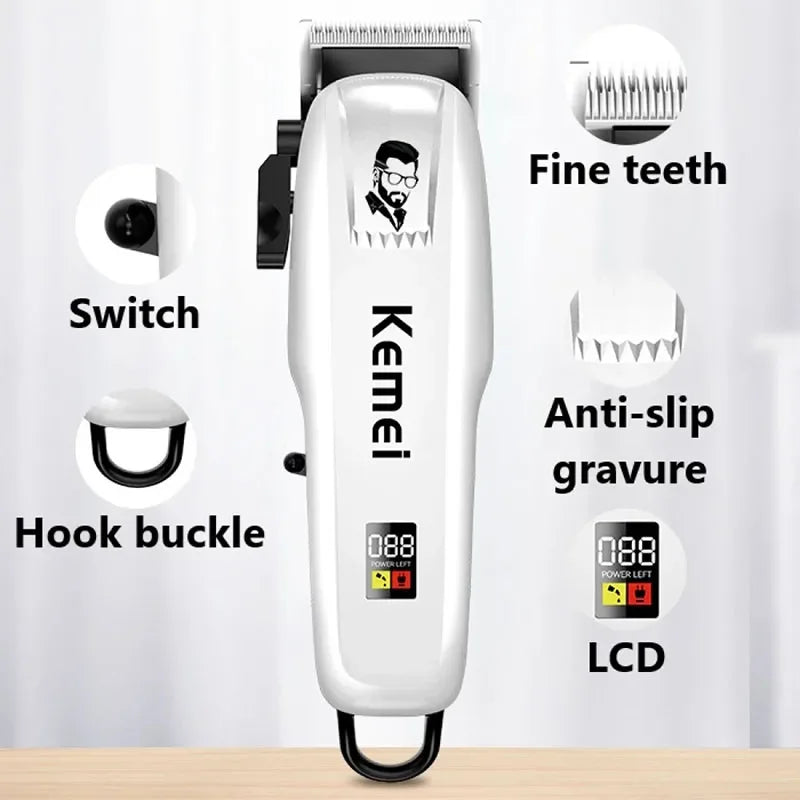 Cortadora de Pelo Inalámbrica KM-PG809A, Recortadora Profesional de Cabello