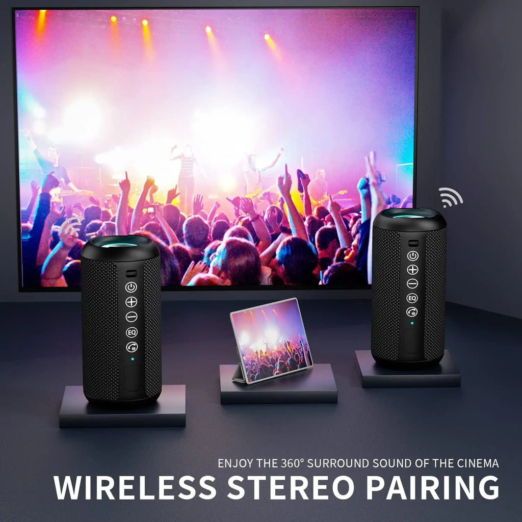 Altavoz Bluetooth Ortizan X10, altavoz portátil de graves mejorado con ranura para tarjeta TF, 30H de reproducción, altavoz resistente al agua IPX7 para acampar