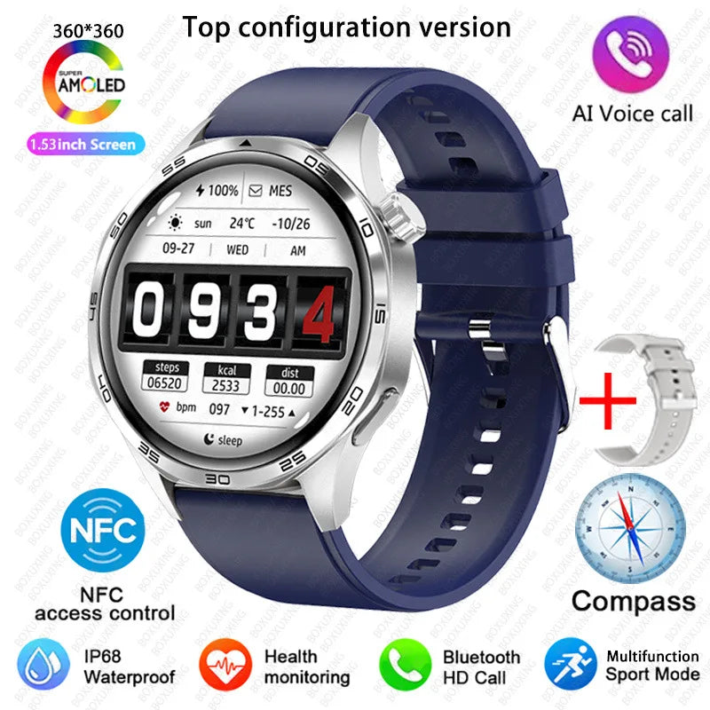 Reloj Inteligente 5 Pro con AMOLED, GPS, NFC, Brújula y Llamadas Bluetooth