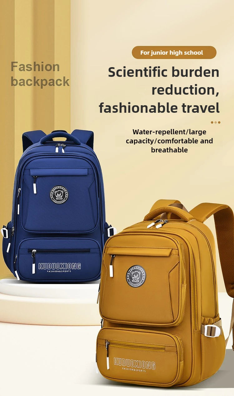 Mochila de escuela secundaria primaria, mochilas escolares para adolescentes, mochila para estudiantes de secundaria, mochila de viaje deportiva de gran capacidad para hombre