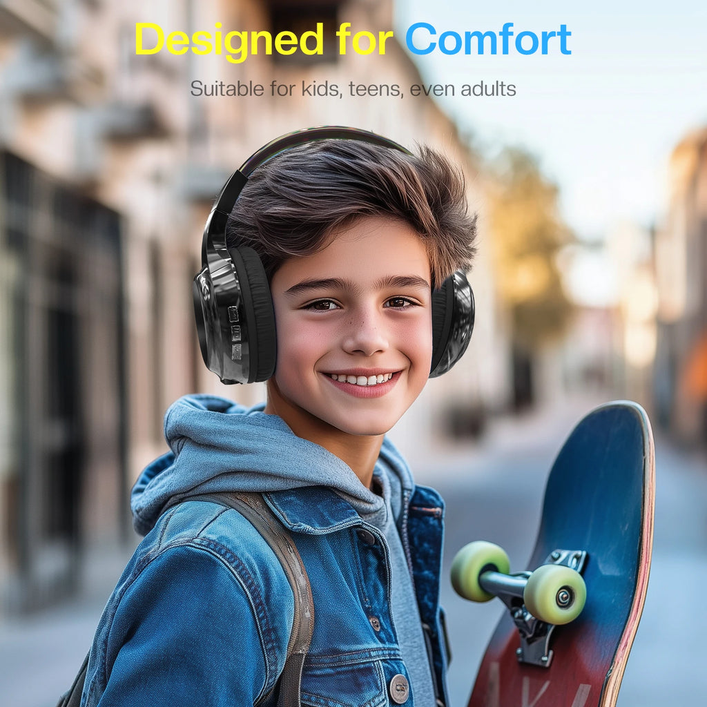 Auriculares Bluetooth Infantiles Plegables para Viajes