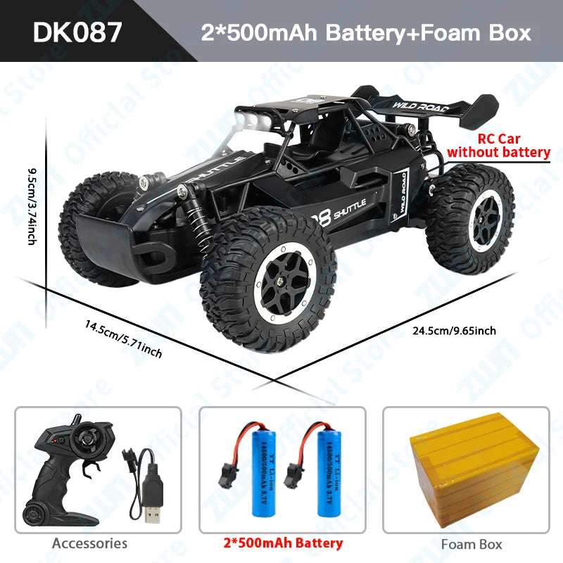 Coche RC ZWN 1:16/1:20 Todoterreno con Luz LED y Control Remoto 2.4G