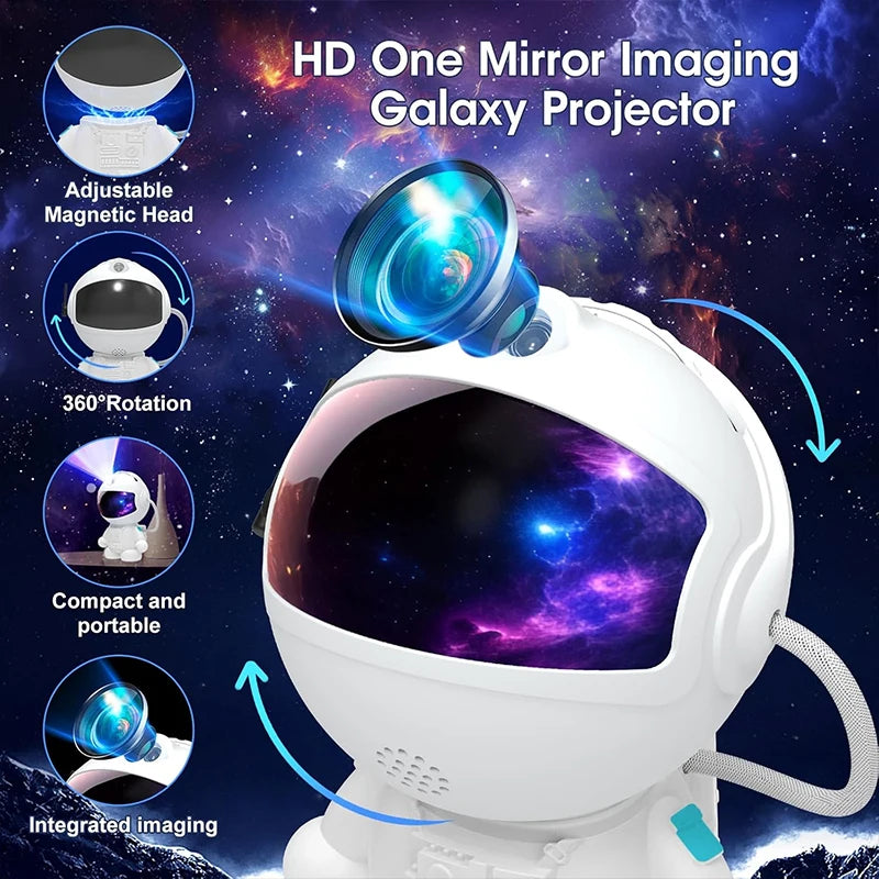 Proyector de Galaxia Astronauta con 12 Películas 360°