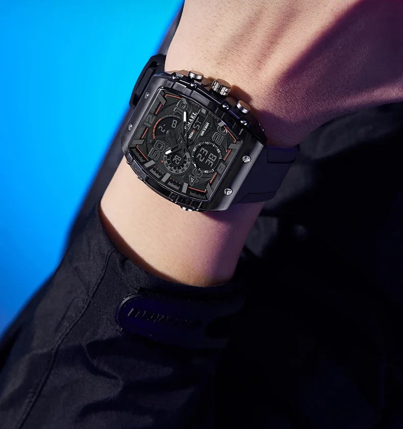 SMAEL 8109 nuevo reloj para hombre, deportivo multifuncional, resistente al agua hasta 50M, pantalla Dual, luz LED nocturna, reloj electrónico para estudiantes de ocio